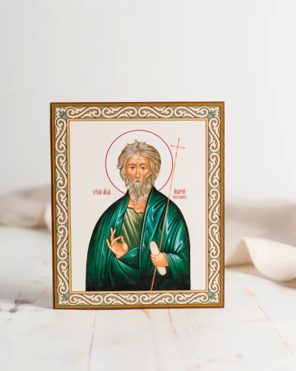 Икона апостола Андрей Первозванного (МДФ 10×12×1)