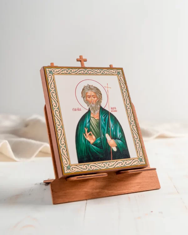 Икона апостола Андрей Первозванного (МДФ 10×12×1)