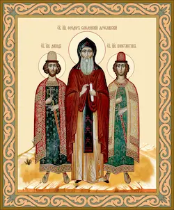 Икона Князь Феодор с чадами Давидом и Константином